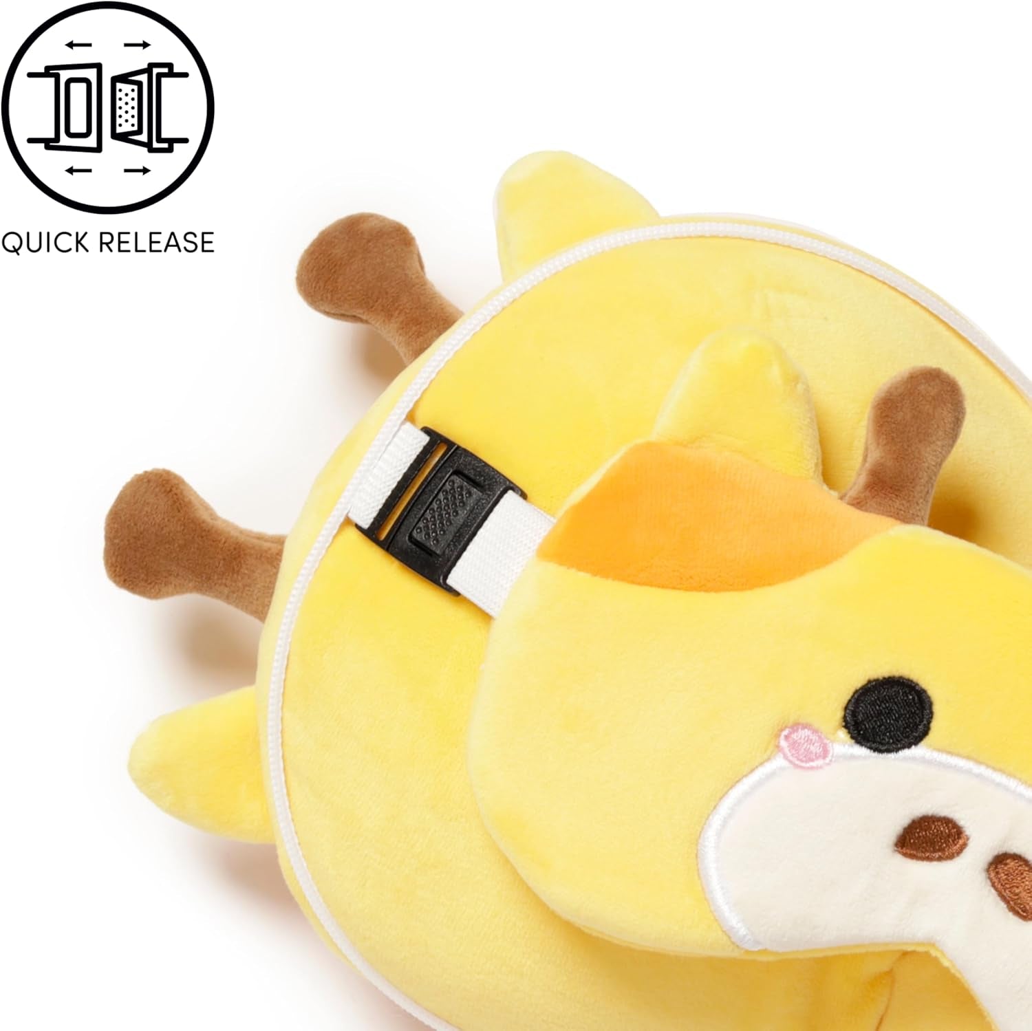 Puckator pernă girafă, EPS 93% poliester, 7% elastan, multicolor, mărime standard Perne calatorie Naty Shop