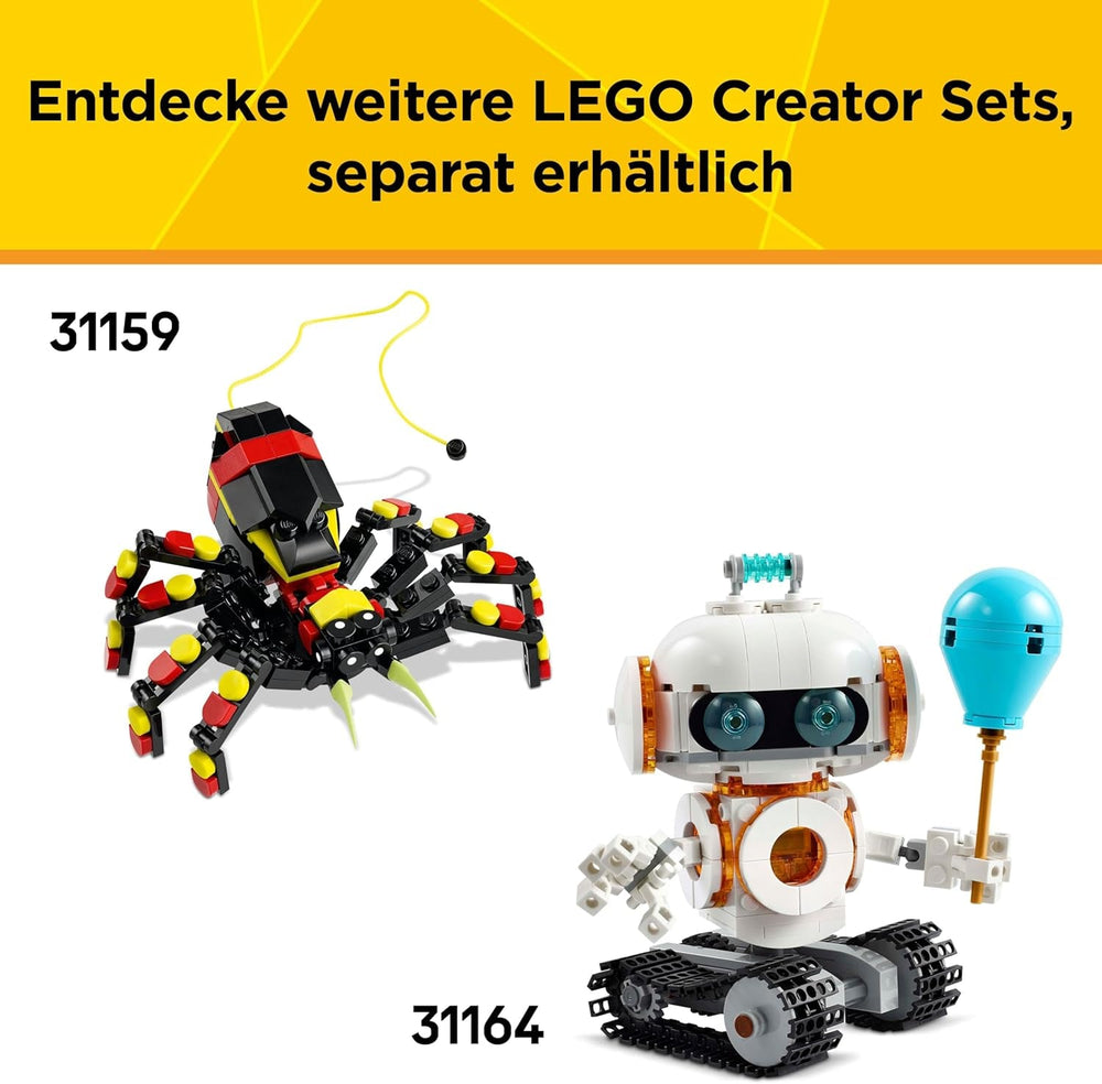 LEGO Creator 3in1 Flieger: Rennflugzeug Spielzeug - Umbaubar in Jet oder Hubschrauber Modell - Fahrzeug Bauset für Jungen und Mädchen ab 7 Jahren - Geschenkidee zum Geburtstag 31160