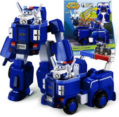SUPER WINGS – WANDELBARES ROBOTERFAHRZEUG „PAUL’S CRUISER“ 18 cm + 1 FIGUR 5 cm – Transform-A-Bots Spielzeugauto und Flugzeug aus der Zeichentrickserie – Spielzeug für Kinder ab 3 Jahren. Actionfiguren Naty Shop Paul’s Cruiser