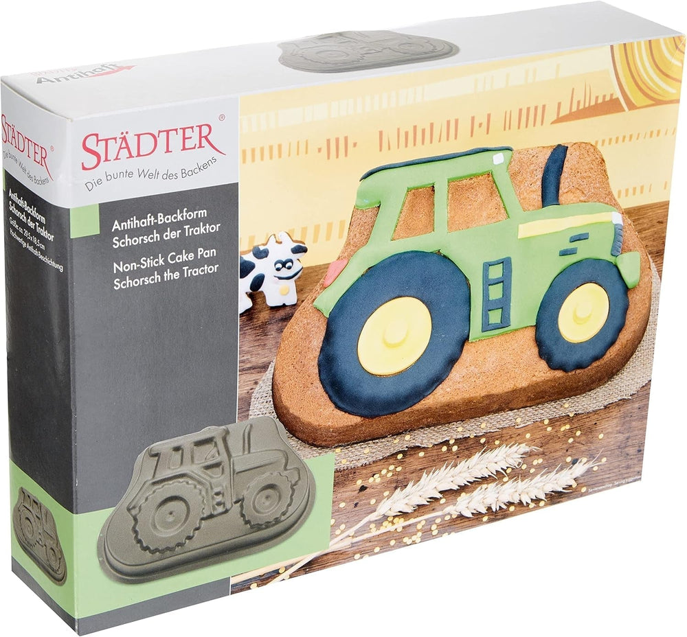 Staedter - Motivbackform Emil Der Igel - Hochwertige Antihaftbeschichtung - PFAS Frei Formen und Bleche zum Backen Naty Shop Motivbackform Traktor