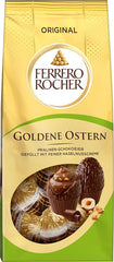 Ferrero Rocher Schokoladeneier 90g – Milchschokolade mit Haselnussstückchen und feiner Kakaocreme mit Haselnüssen – Ostereier für Osternester – Ostergeschenk – Osterschokolade, Ostersüßigkeiten