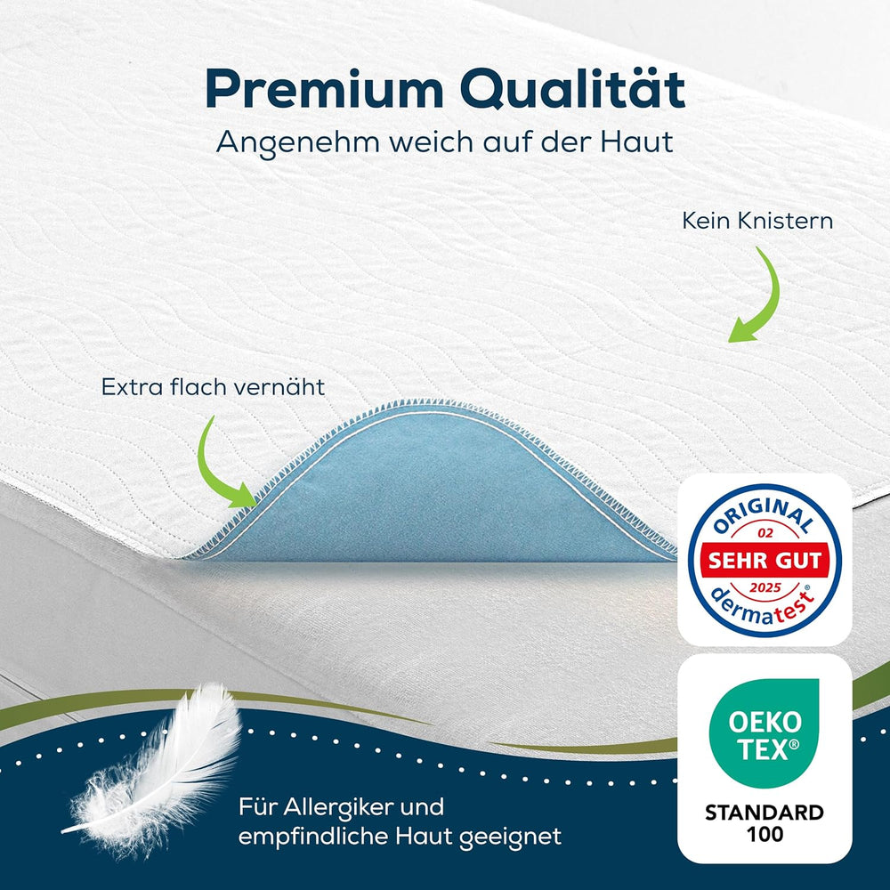 Sensalou Inkontinenzmatratze 90 x 160 cm, wasserdichte Inkontinenzmatratze, waschbar, atmungsaktiv