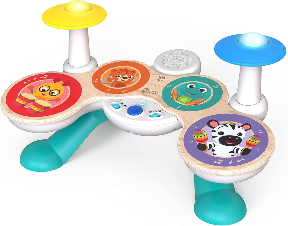 Baby Einstein, Together in Tune, Connected Magic Touch, tobe din lemn, instrumente muzicale, 4 moduri de joc și 10 melodii, control volum, jucărie din lemn pentru copii, de la 12 luni Jucarii Bebe Naty Shop Tambur conectat