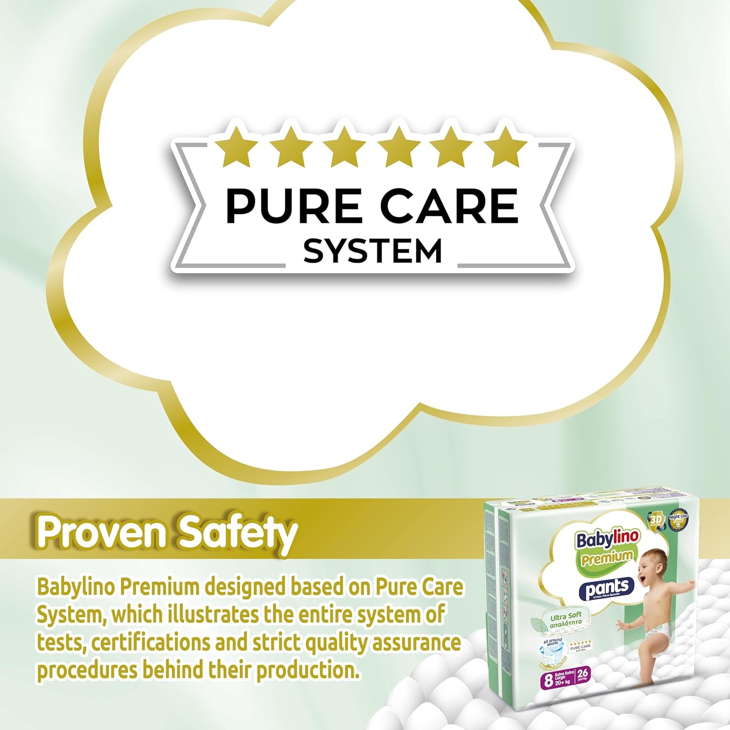 Premium-Hose Größe 8 mit Ultra-Soft-Filter, XXL (20+ kg), 104 Stück