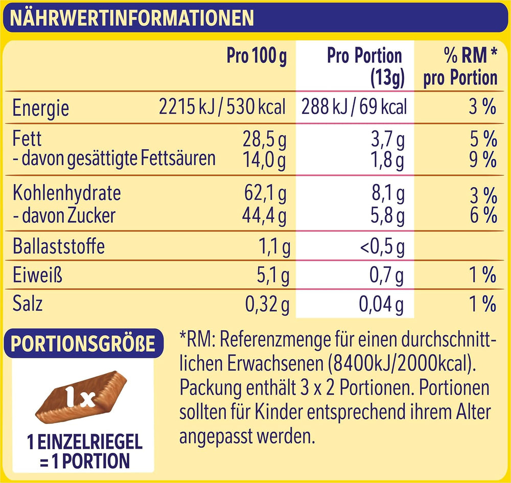 Nestlé Crunchy Waffle Delicious Milchschokoladen-Waffelriegel, Multipack, 1 Packung (je 3 x 26 g)