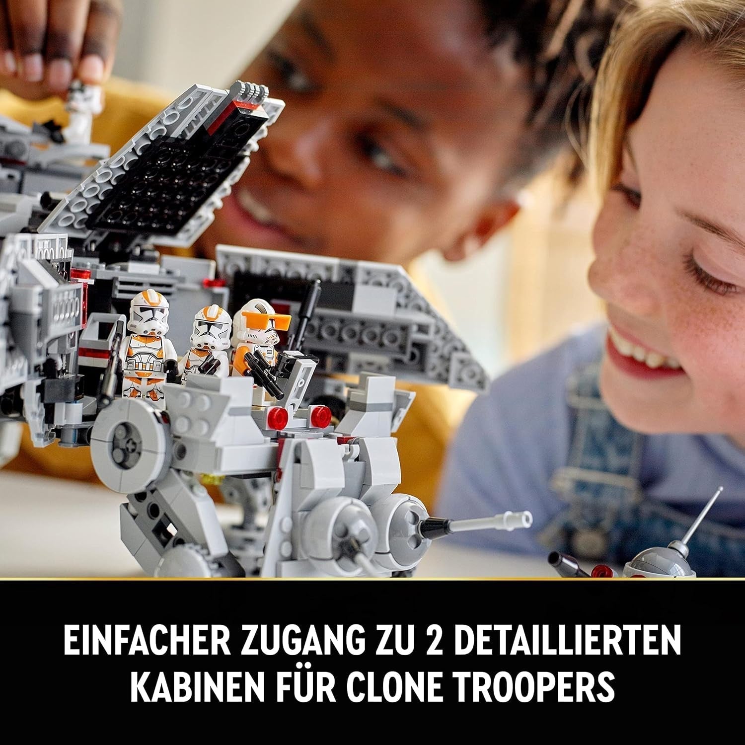 LEGO Star Wars At-Te Walker Mobiles Spielzeugmodell-Minifigurenset mit 3 Clone Troopers, Battle Droids und Dwarf Spider Droid 75337 Building Sets Besuchen Sie den LEGO-Store