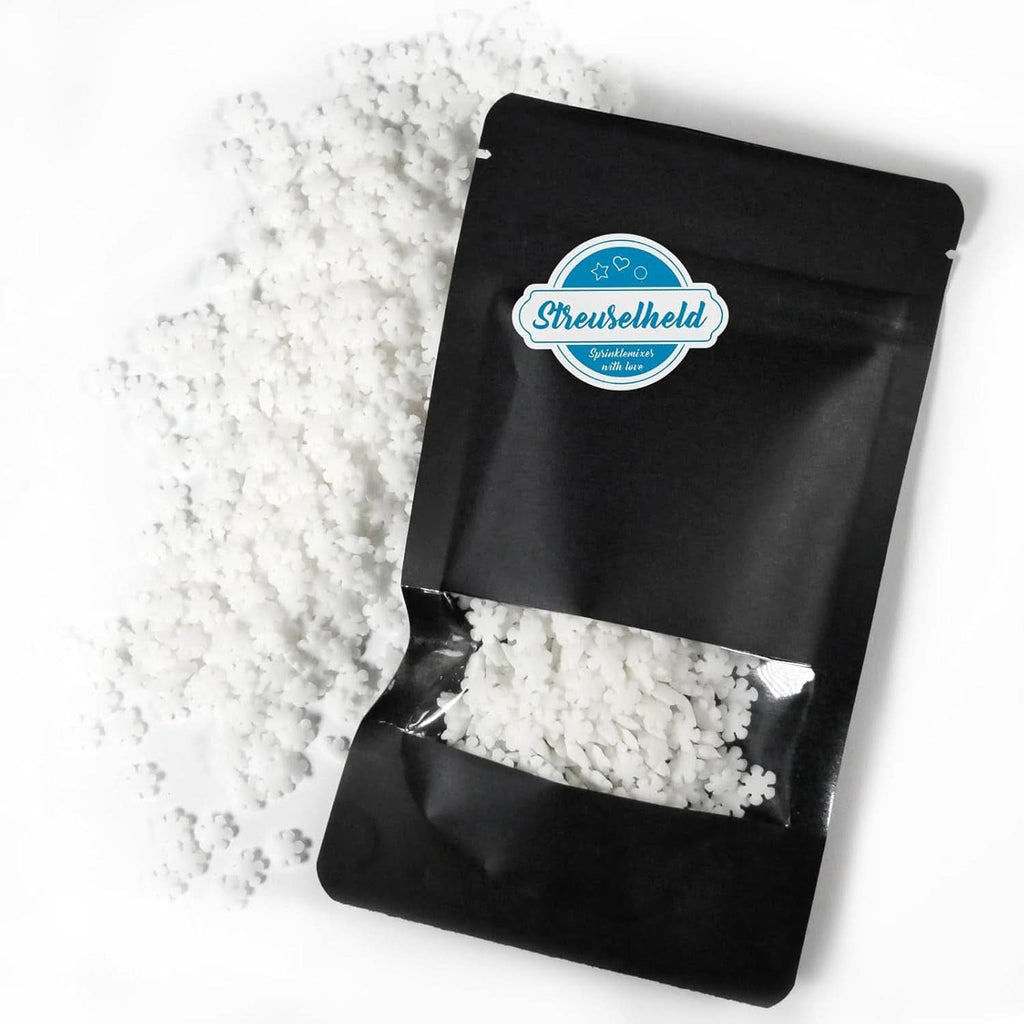Streusel Hero, sprinkles fulgi de zăpadă, diverse cantitati Sprinkles Naty Shop