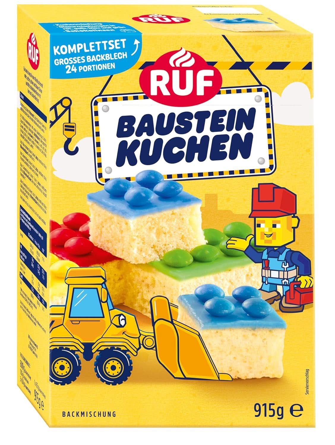 RUF-Mischung für Kuchen, verschiedene Farben, Glasuren und Dekor Naty Shop 915 Gramm Constructor's Cake