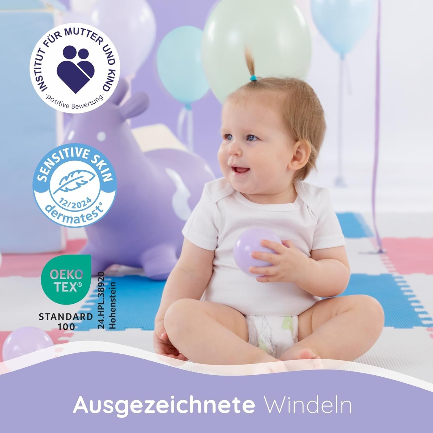 Bella Baby Happy Premium Windeln, Größe 6, Junior Extra, 15+ kg, 96 Stück, DERMATEST und OEKO-TEX Siegel, Einweg-Babywindeln