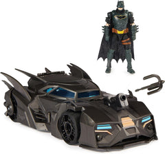 DC Comics Batman Batmobil Offroad mit Katapult mit Enterhaken und Mesh-Rückenzelle, inklusive 10 cm großer Batman-Figur, für Superhelden-Fans ab 4 Jahren. Actionfiguren Naty Shop Single