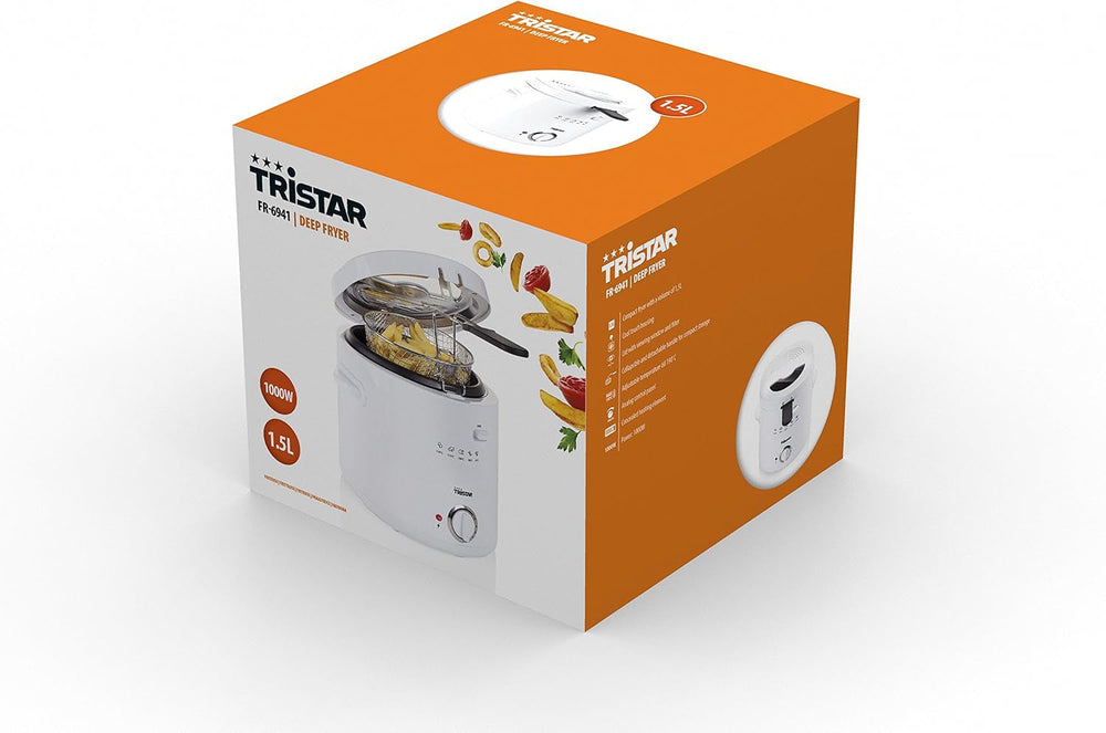 Tristar FR-6941 Fritteuse – Thermostat, 1,5 l, 1000 W, weiß Appliances Naty Shop