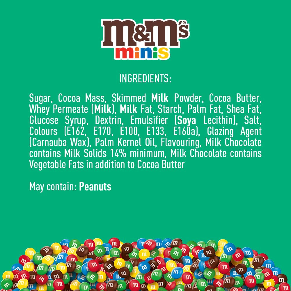 M&M's Chocolate Minis, Schokolade, 1 x 324 g, Schokoladenlinsen (324 g) (2er-Pack)