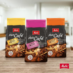 Melitta Mein Café Mild Roast, Ganze Kaffee-Bohnen 1kg, ungemahlen, Kaffeebohnen für Kaffee-Vollautomat, milde Röstung, Stärke 3