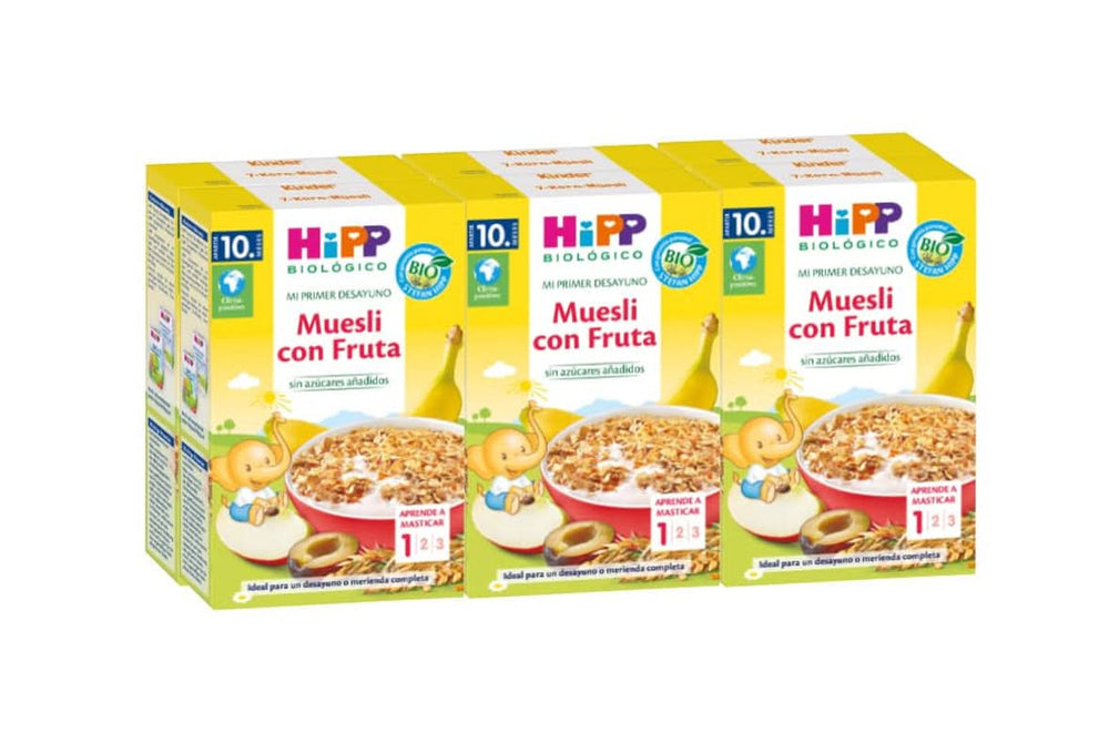 Muesli de fructe ecologic Hipp, pachet de 6 x 200 grame Cereale Naty Shop