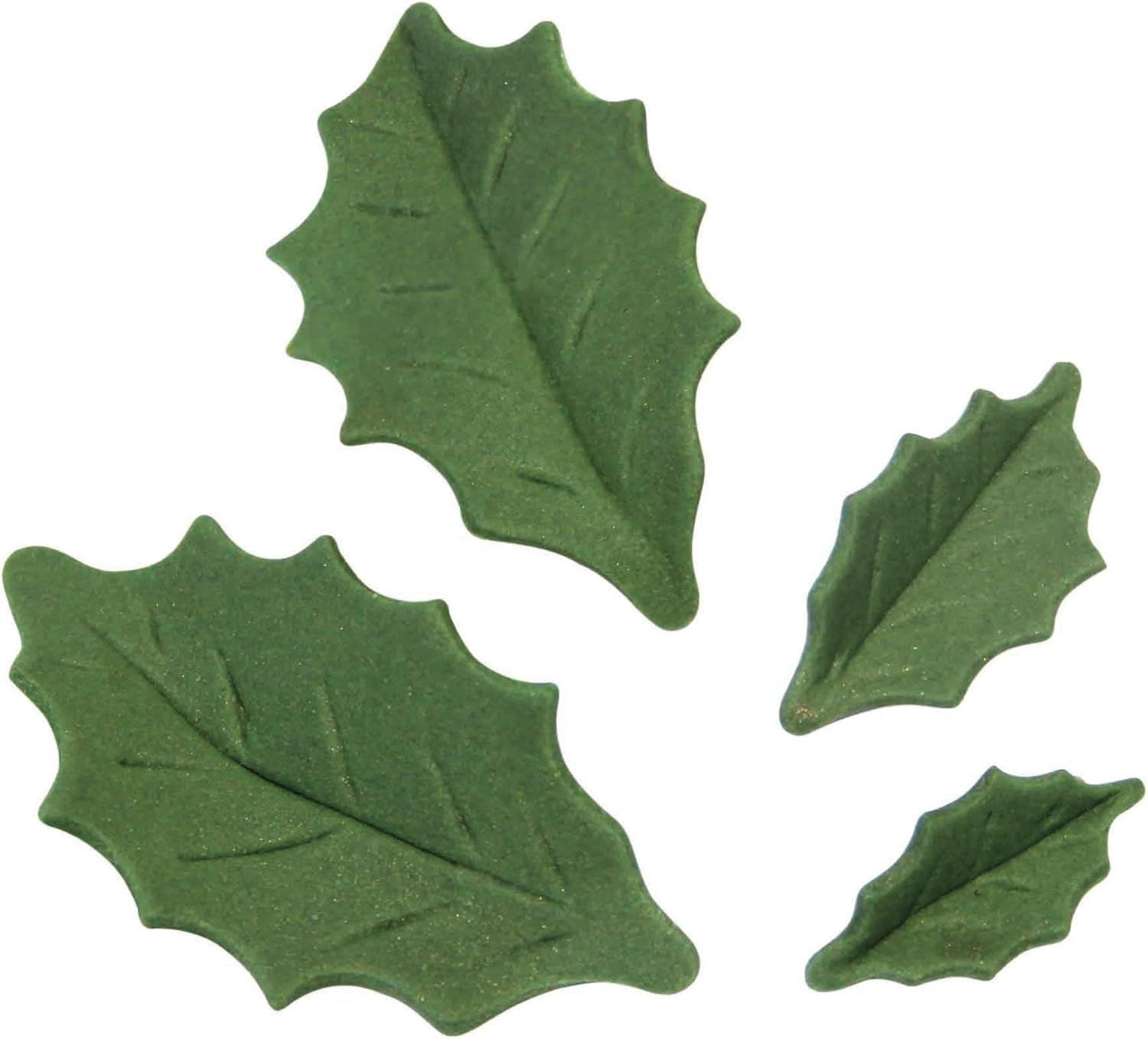 Formă de biscuiți cu flori de ilex, 2 x 1,2 x 5,3 cm, argintie
