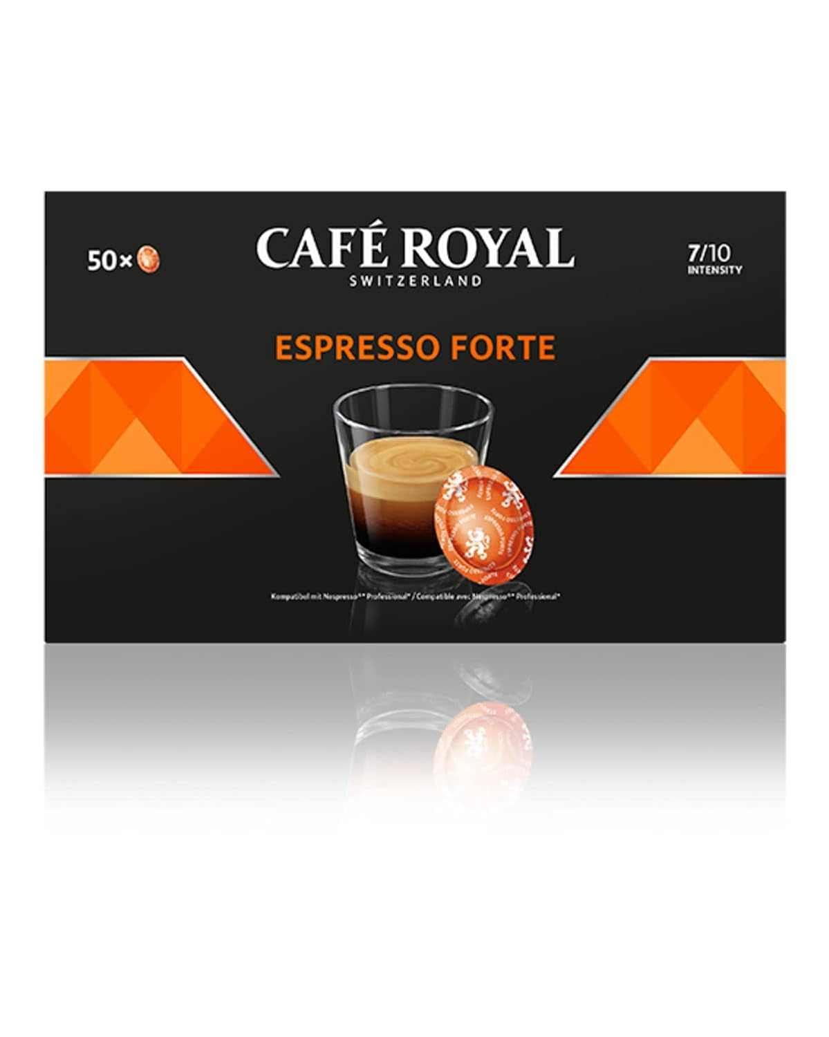 Espresso Forte 50 Pads für professional Nespresso Maschine - 7/10 Intensität - UTZ-zertifiziert & Espresso Decaffeinato 50 Pads für professional Nespresso Maschine - 7/10 Intensität