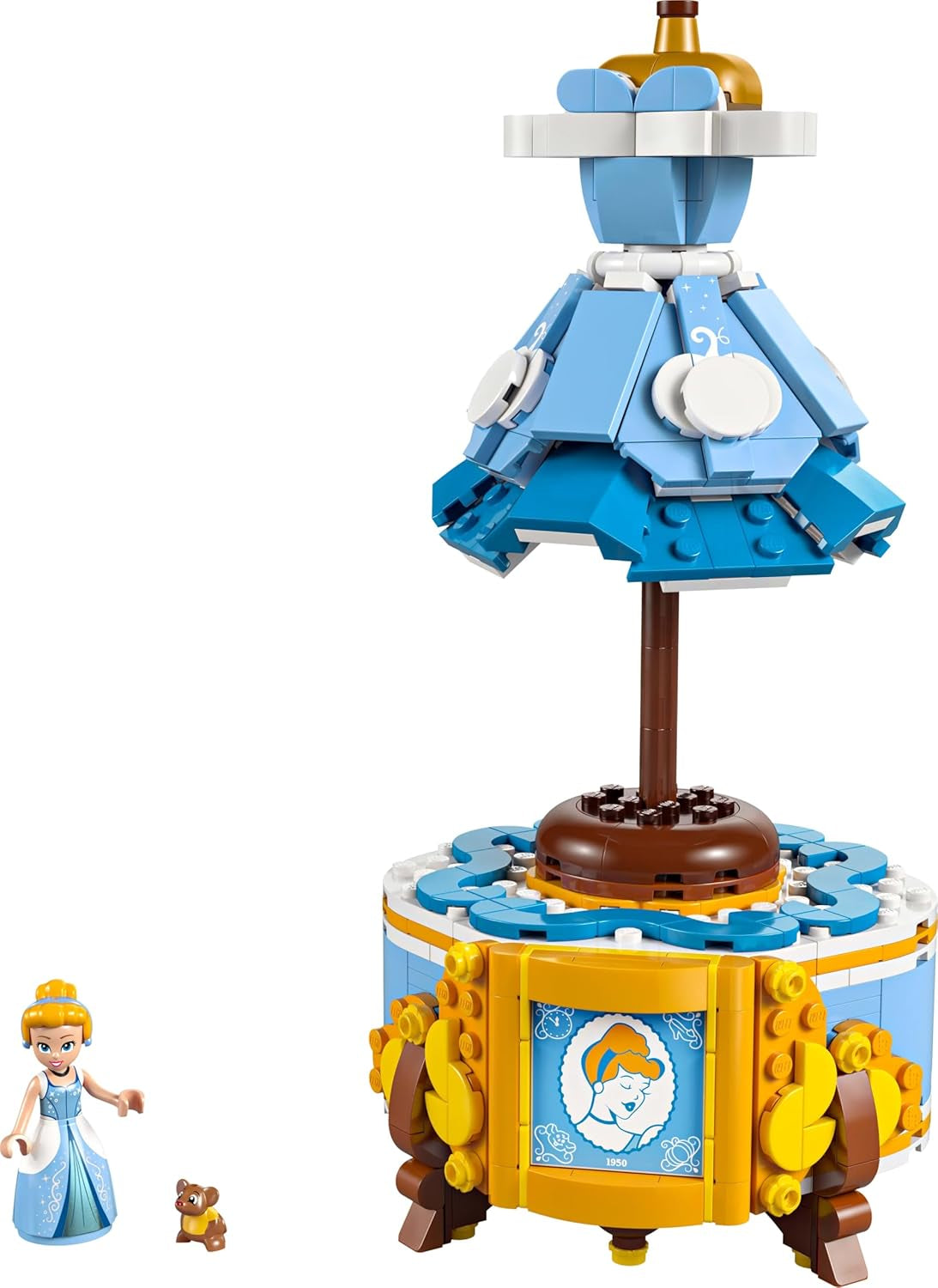 LEGO® Disney Princess Cinderella-Kleid, Spielzeug für Jungen und Mädchen ab 9 Jahren – inklusive Kleiderbügel, einer Cinderella-Minipuppe und einer Mausfigur – Creative Playset 43266 Bausets Beuche den LEGO-Store