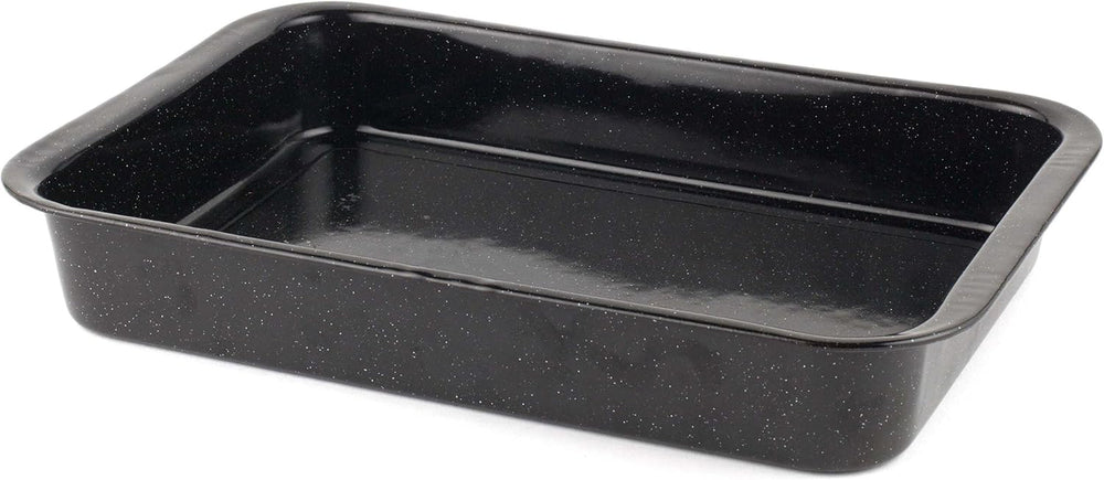 Russell Hobbs CW9161 Romano 34Cm Emaille Bräter - Mit Gitter, Rechteckige Auflaufform Mit Rost, Spülmaschinenfest Ofenform, Grill Auflaufform, Bratform Für Backofen Ofenbeständig Bis 230 Grad Formen und Tabletts zum Backen Naty Shop 36Cm