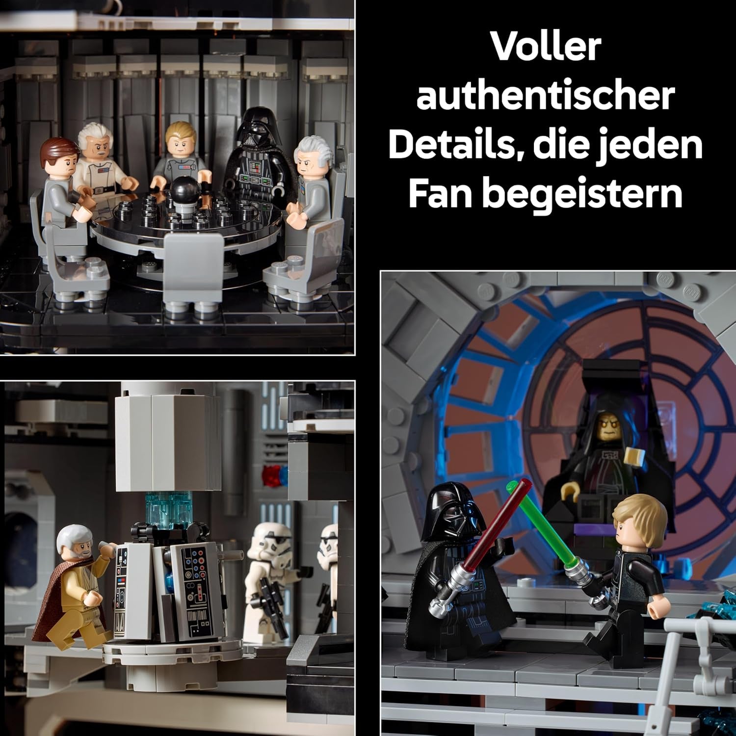 LEGO Star Wars Todesstern - Bauset für Erwachsene - Interaktives UCS-Ausstellungsmodell mit 36 ​​​​Minifiguren inkl. Luke Skywalker, Han Solo & Darth Vader – Geschenk für Männer, Frauen und Fans – 75419