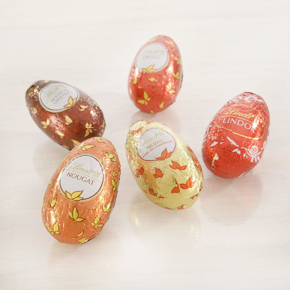 Spezielle Schokoladenmischung | 2 x 180g | Vollmilcheier in fünf Sorten mit und ohne Alkohol (Eier Marc de Champagne und Schokoladentrüffel | 3 x 90 g)