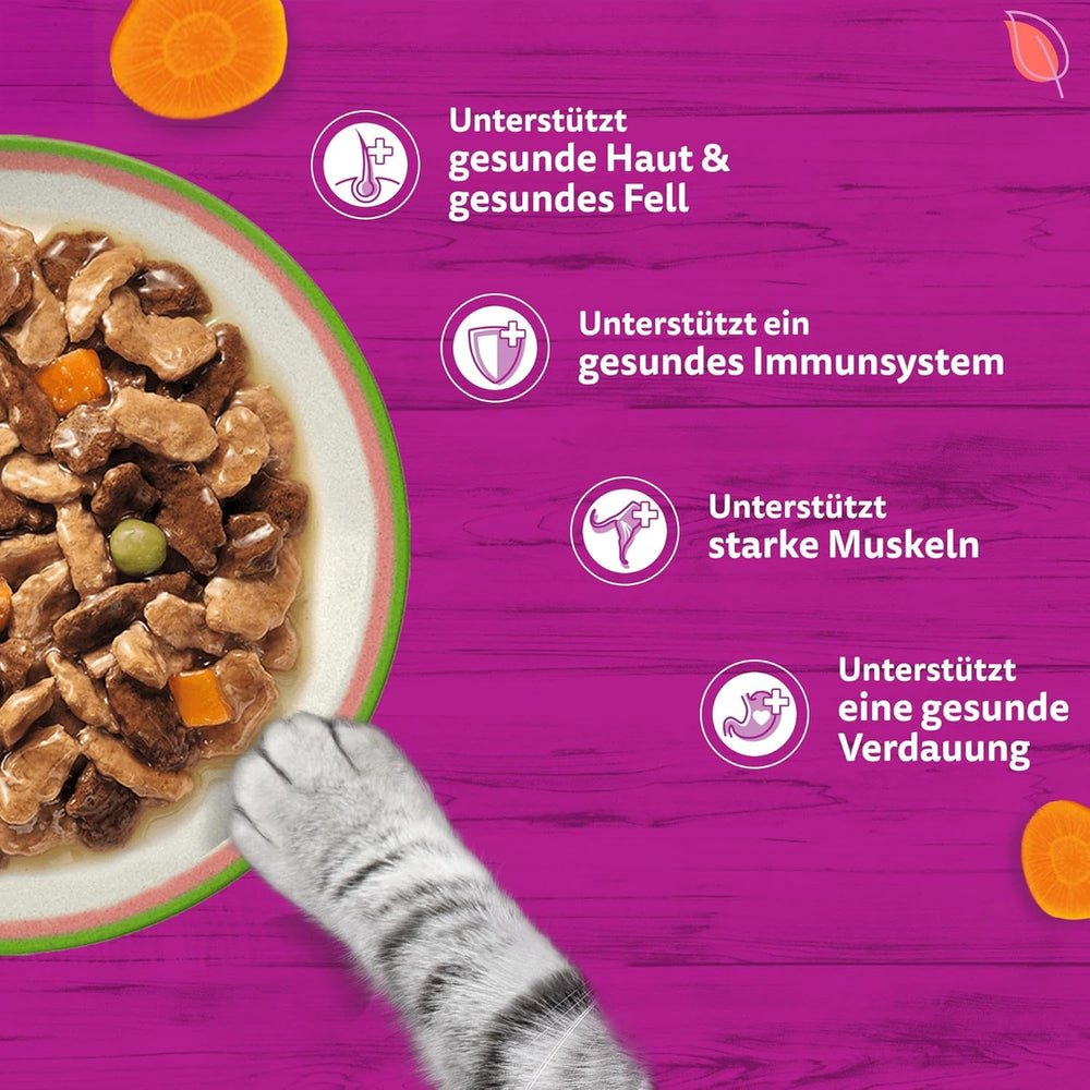 WHISKAS TASTY MIX Nassfutter in Sauce für Katzen 40 x 85g Chef’s Choice