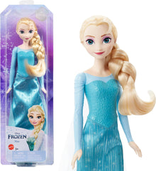 Păpușa Elsa Mattel Disney Frozen, păpușă Frozen, păr blond pieptănabil, poziționabilă, pantofi detașabili, cadouri Disney, jucărie pentru vârste de la 3 ani în sus, HLW47