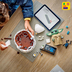 LEGO Star Wars 75403 Grogu in seiner mandalorianischen Repulsor-Wiege – Minifigur zum Sammeln – Modell zum Bauen, Spielen und Ausstellen – Heimdekoration – Geschenk für Jungen und Mädchen ab 10 Jahren. Bausätze. Besuchen Sie den LEGO-Store