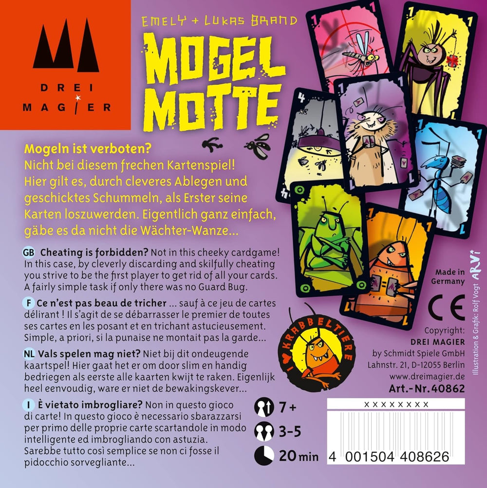 Schmidt Spiele 40862 Mogel Motte, Joc de cărți Trei Magicieni