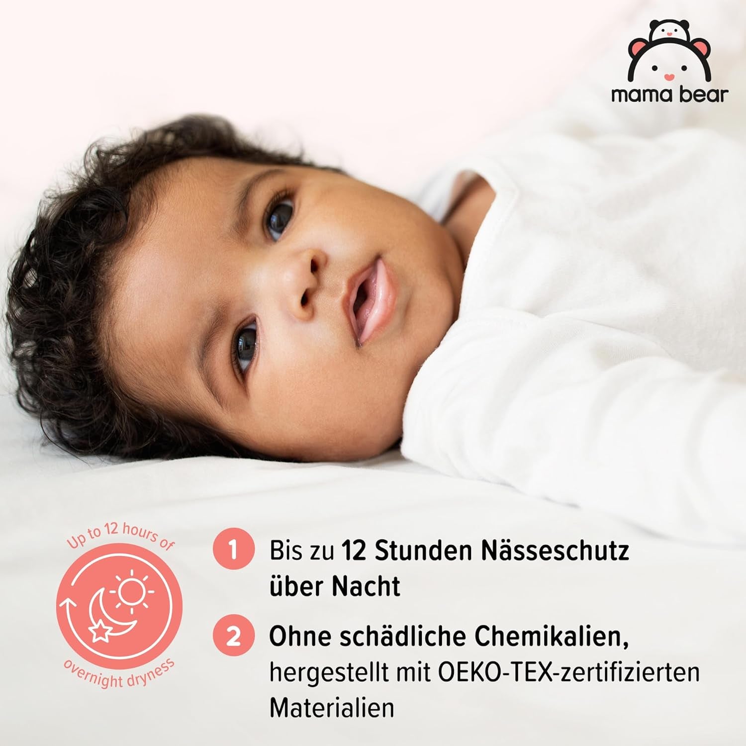 Amazon-Marke: Mama Bear Disney Windeln, Größe 5 (12–17 kg) – Monatsbox, Weiß, 140 Stück (2 Packungen mit 70 Stück)