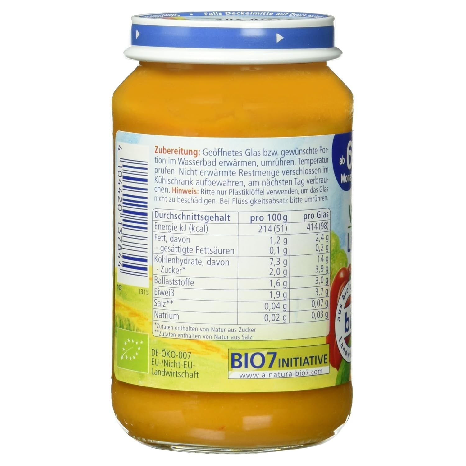 Bio-Linseneintopf mit Couscous (ab 6 Monaten), 190 g