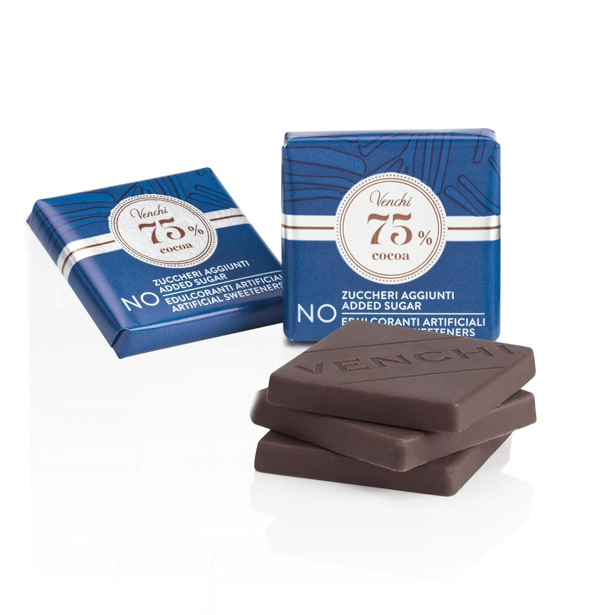 Venchi – Granblend Extra Black 75 % OHNE Zuckerzusatz, 1 kg – OHNE künstliche Süßstoffe – glutenfrei – vegan