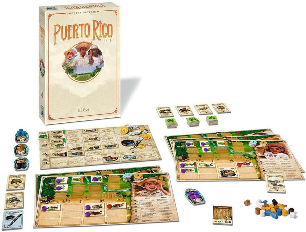 Ravensburger 27347 – Puerto Rico 1897, klassisches Strategiespiel für 2–5 Spieler ab 12 Jahren, Alea Games