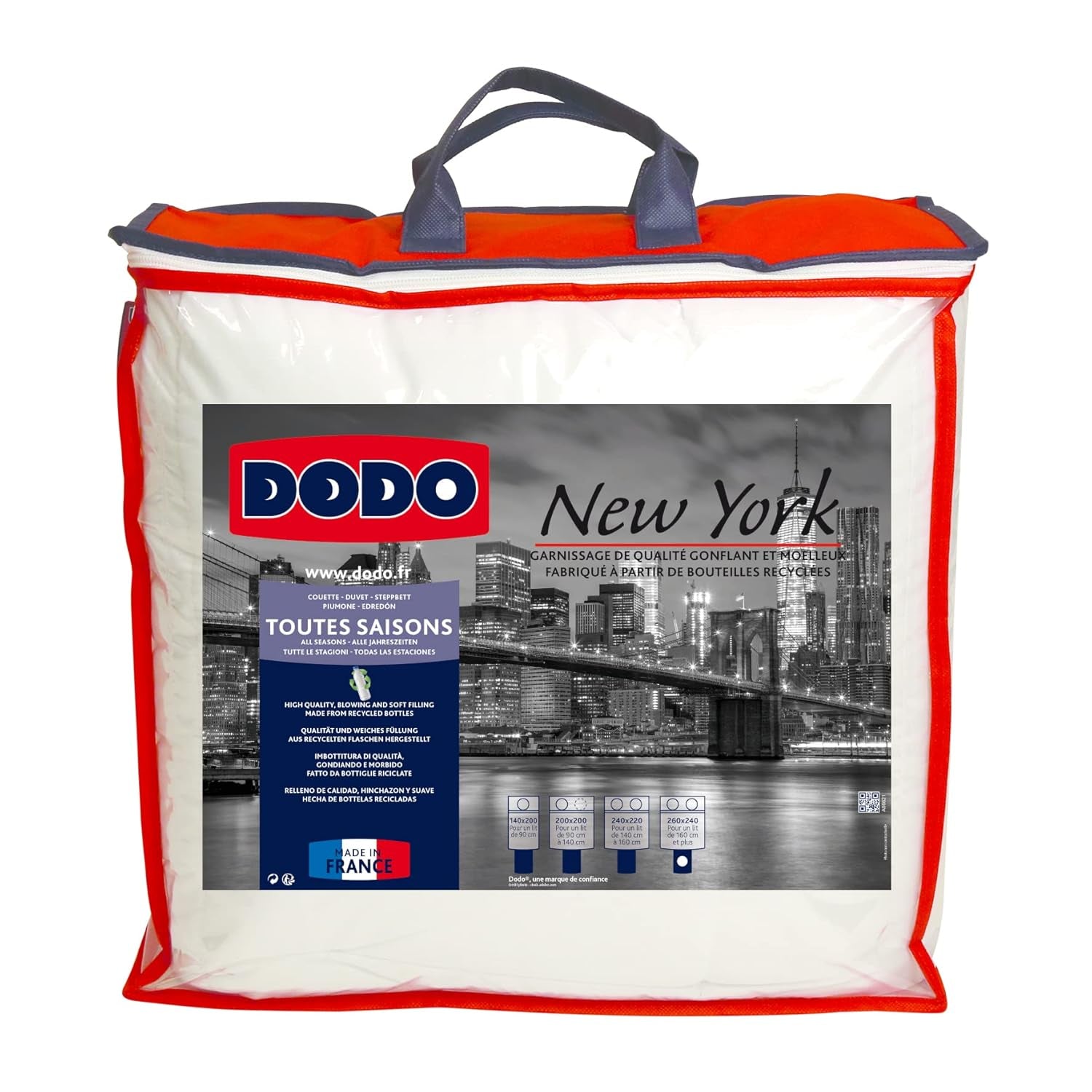 Dodo L Quilt, gemäßigt, ökologisch, 240 x 260 L, für Doppelbett | Steppdecke New York, weich, Pfirsichhaut, maschinenwaschbar bei 40 °C Steppdecken und Steppdecken Naty Shop