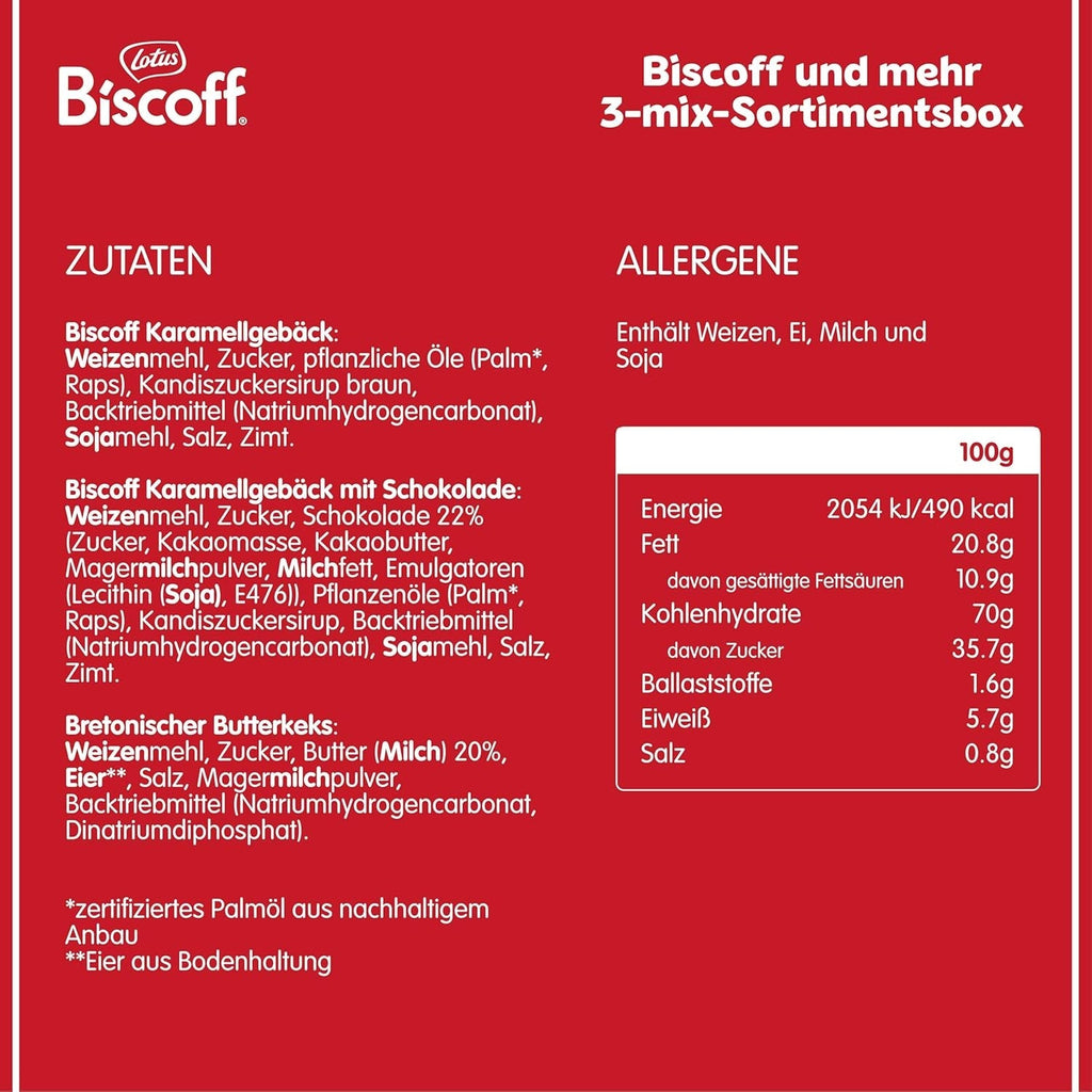 Lotus Biscoff | Biscuite caramelizate, Biscuite cu ciocolată caramelizată și Gallette Bretone | 160 de biscuiți ambalați individual | Doar ingrediente naturale | 160 x 1 | 1,1 kg