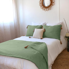 Steppdecke mit 4 Noppen, Jute, 90 x 190 cm, Ton, 2007AGCHLJT090190, 90 x 190 cm Steppdecken und Steppdecken Naty Shop