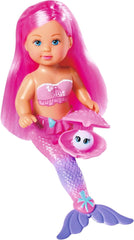 Simba Evi Love Mermaid Pearl, păpușă sirenă cu agrafe de păr și o perlă secretă ce poate fi folosită cu un inel, 12 cm, vârste 3+