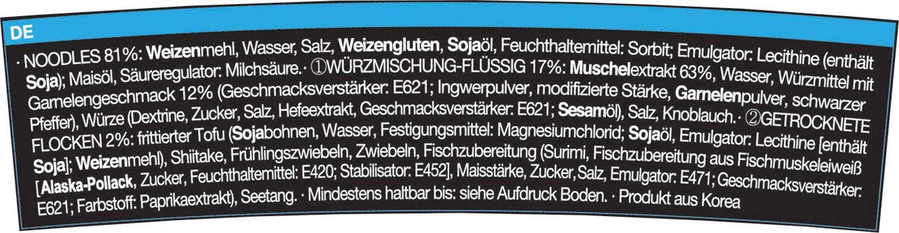 Allgroo Udon Cup Instant-Nudeln – geschmackvolle würzige Meeresfrüchte-Udon-Suppe – schnelle Zubereitung (1 x 173 g)