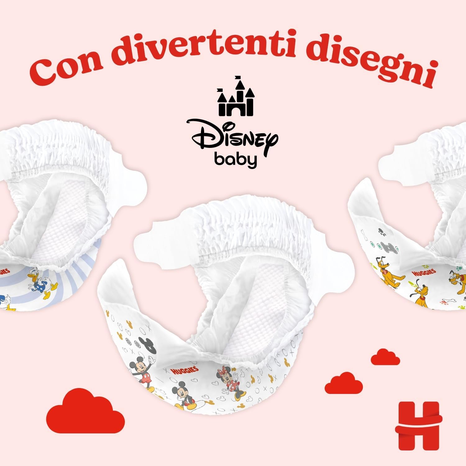 Huggies Ultra Comfort/Little Movers Windeln, Größe 3 (4–9 kg), Disney-Design, saugfähig, vollständiger Schutz, 126 Stück