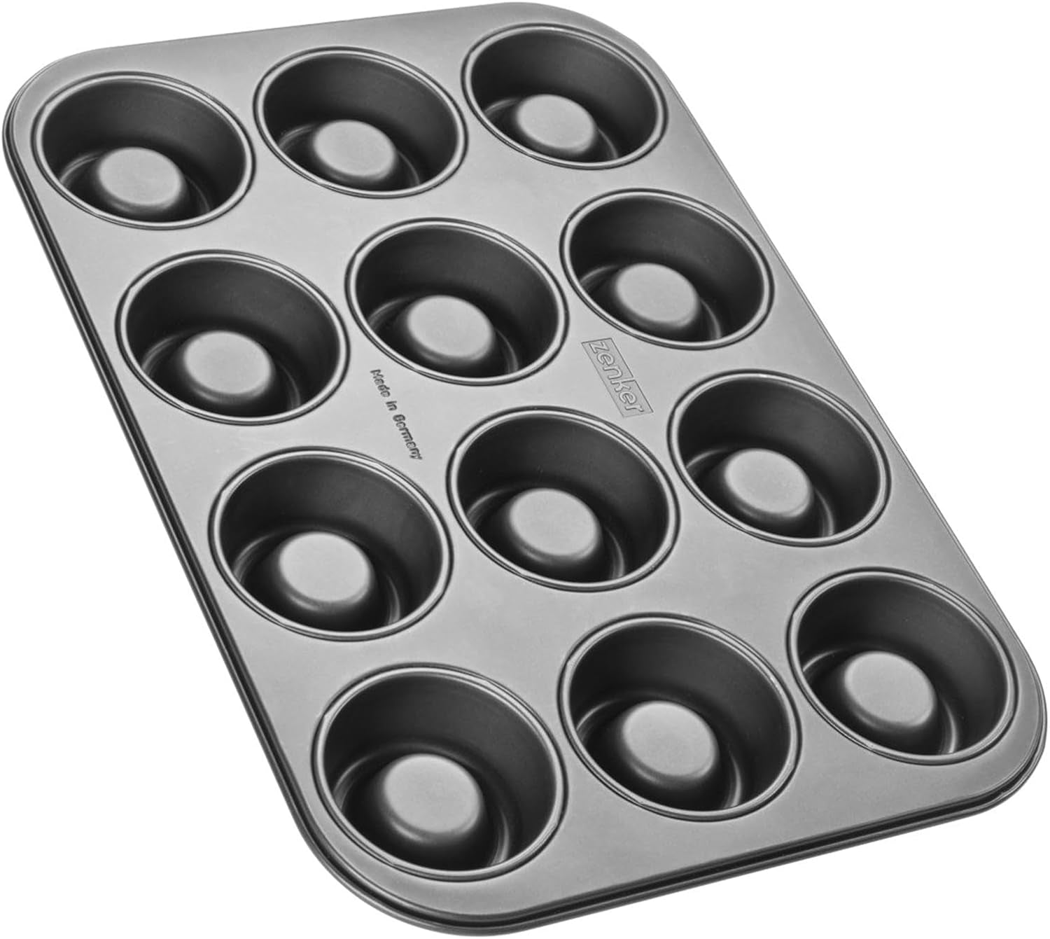 Zenker Cup-Cake-Backblech 12Er Set – Premium Antihaftbeschichtung, Für Perfekte Cupcakes, 385X265X30Mm, Hitzebeständig Bis 230°C Formen und Bleche zum Backen Naty Shop