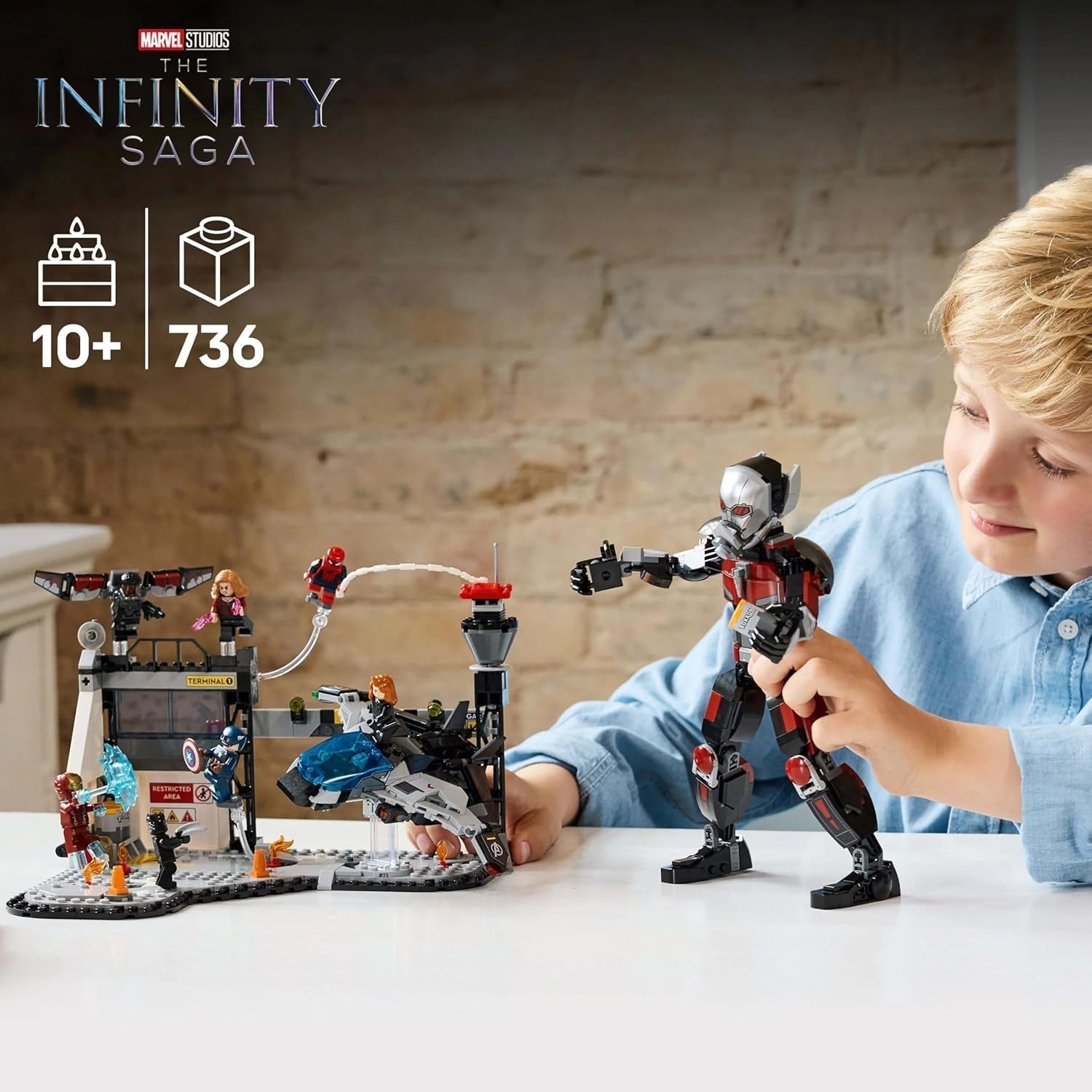 LEGO Marvel Captain America: Actionduell im Bürgerkrieg – Superhelden-Spielset mit 8 Minifiguren – Spielzeugflugzeug-Bau- und Spielset – Geschenk für Jungen und Mädchen 76314 Bausets Besuchen Sie den LEGO-Store