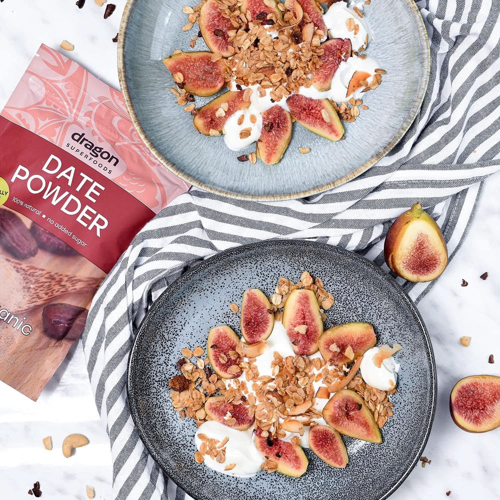 Dattelpulver 100 % biologisch, vegan und glutenfrei, natürlich süß, 6 x 250 Gramm Naty Shop dehydrierte Produkte