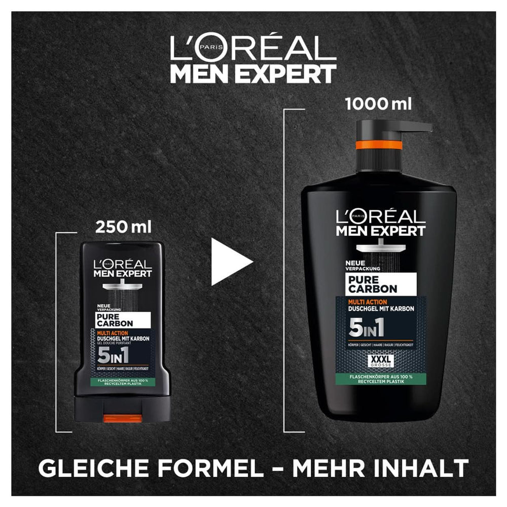 L'Oréal Men Expert XXXL 5In1 Duschgel und Shampoo für Männer, 1 Liter Naty Shop