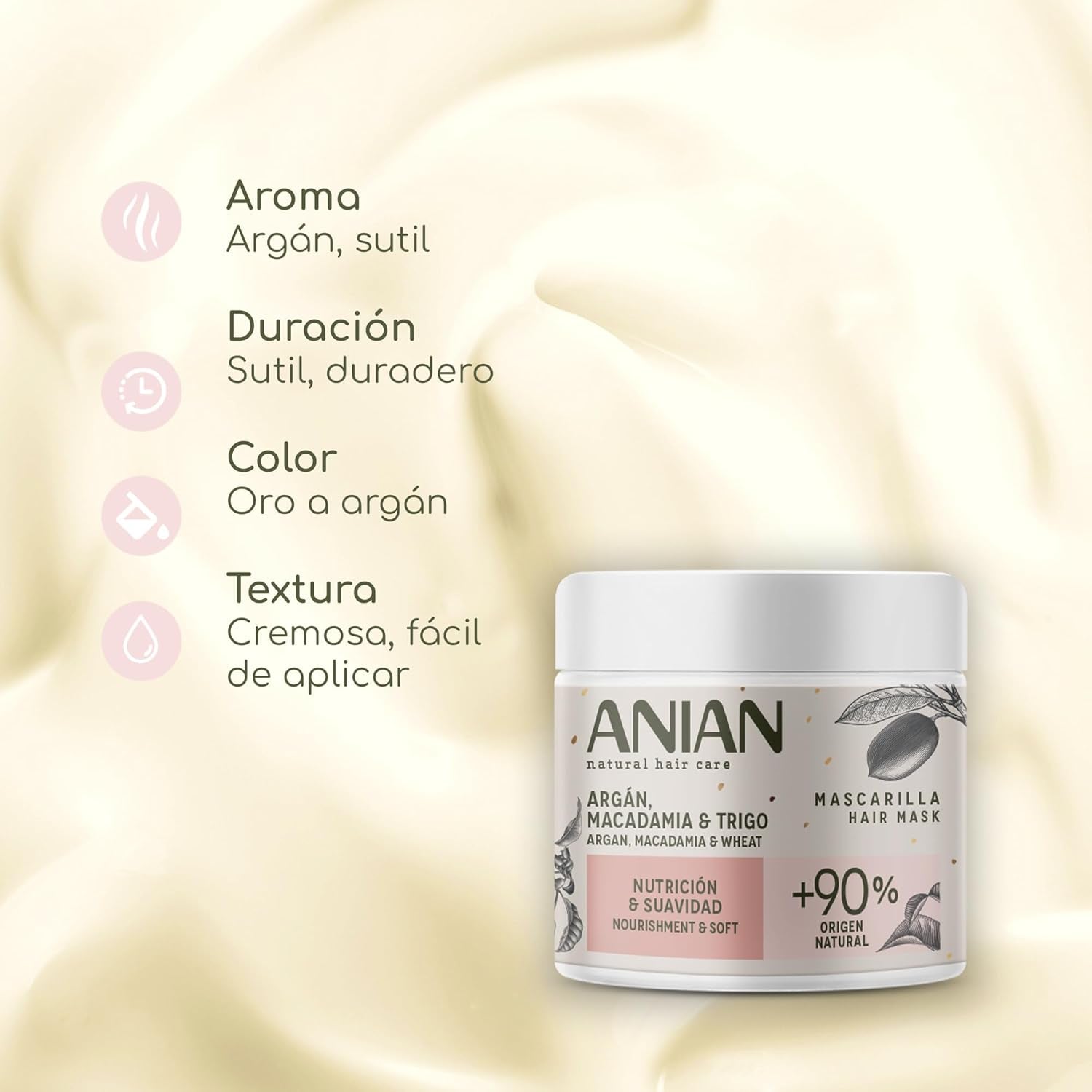 ARGÁN nutrition y suavidad mascarilla 350 ml Masca de par Naty Shop