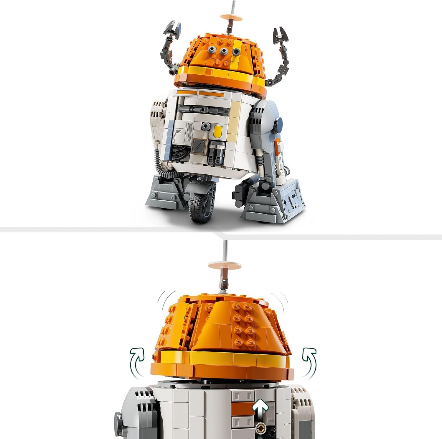 LEGO Star Wars Figur 75416 Ahsoka Astromech Droid Chopper (C1-10P) – Spielzeug mit beweglichem Kopf, abnehmbaren Armen und zentralem Rad – Geschenk für Ahsoka-Fans, Jungen und Mädchen ab 10 Jahren. Bausets. Besuchen Sie den LEGO-Store