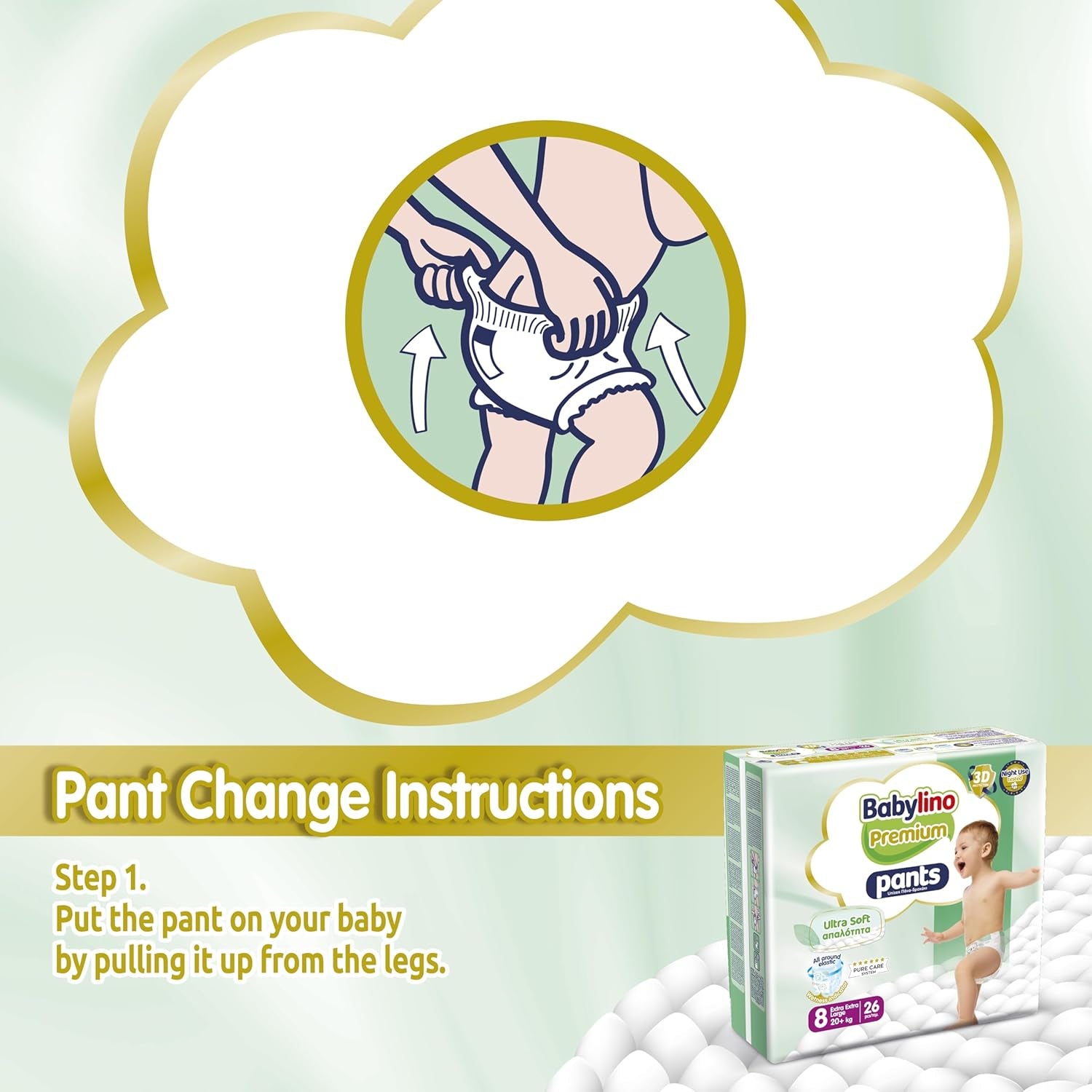 Premium-Hose Größe 8 mit Ultra-Soft-Filter, XXL (20+ kg), 104 Stück