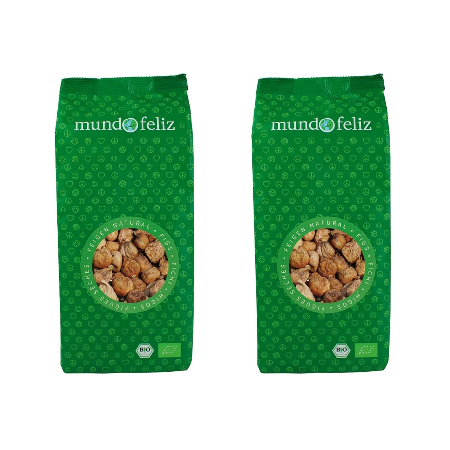 Mundo Feliz Getrocknete Feigen aus biologischem Anbau, 2 x 500 Gramm Naty Shop dehydrierte Produkte