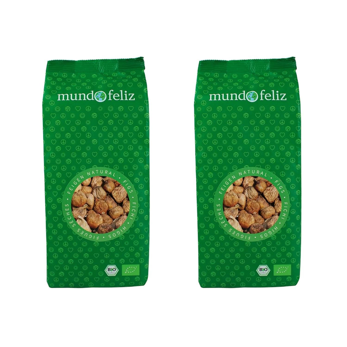 Mundo Feliz Getrocknete Feigen aus biologischem Anbau, 2 x 500 Gramm Naty Shop dehydrierte Produkte