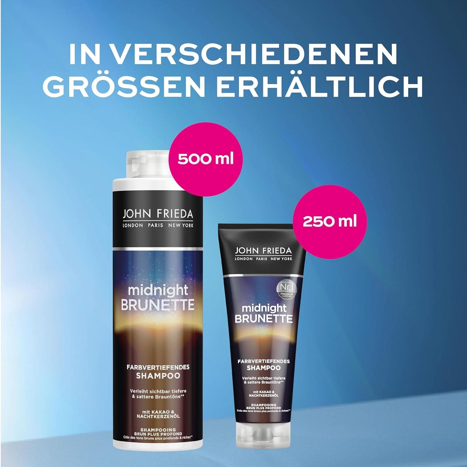 John Frieda - Midnight Brunette Shampoo, 250 ml Duș și baie Naty Shop