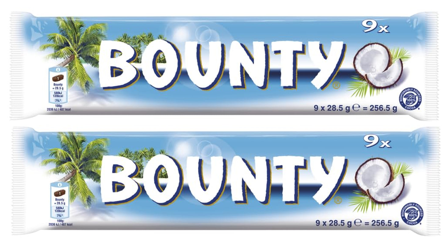 Bounty-Schokoriegel | Kokosnuss und Schokolade | Verschiedene Packungsgrößen