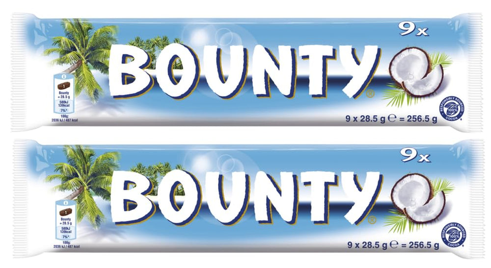 Bounty-Schokoriegel | Kokosnuss und Schokolade | Verschiedene Packungsgrößen